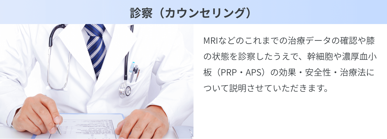 診察（カウンセリング）